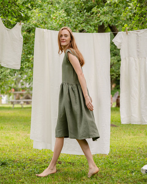 Smock Dress Cecilia Stone Green