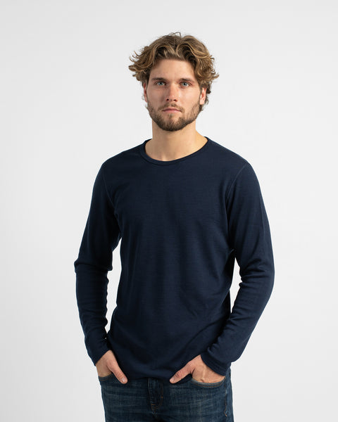 Men's 250 Thermal Long Sleeve Top Navy Blue