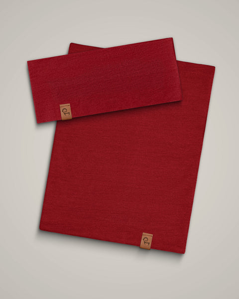 Produktbillede af sæt med merinoulds halsedisse og pandebånd