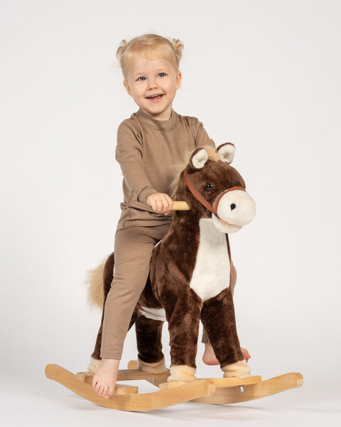 Børns 160 Langærmet & Bukser 2-delt Sæt Beige