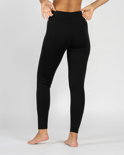 Dame 250 Langærmet & Leggings 2-delt Sort