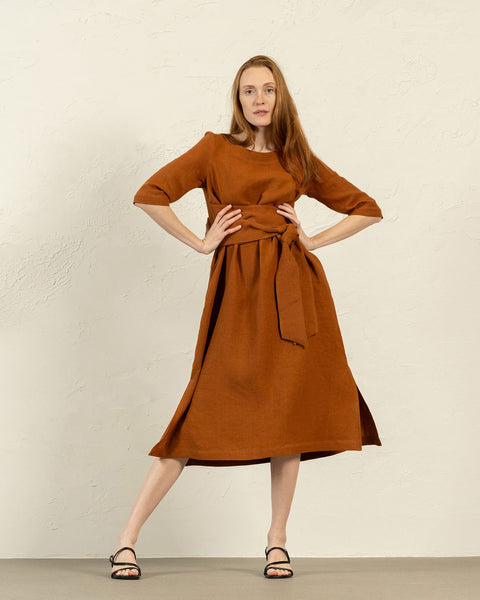 3/4-ærmet Obi-indpakningskjole Miley