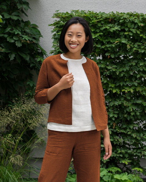 Linned Afslappet Blazer Eden