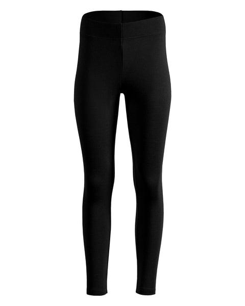 menique 250gsm dameleggings i sort farve, forfra.