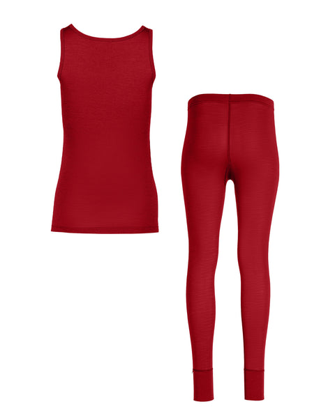 Packshot af damesæt med 160 merinould ærmeløs top og underdel