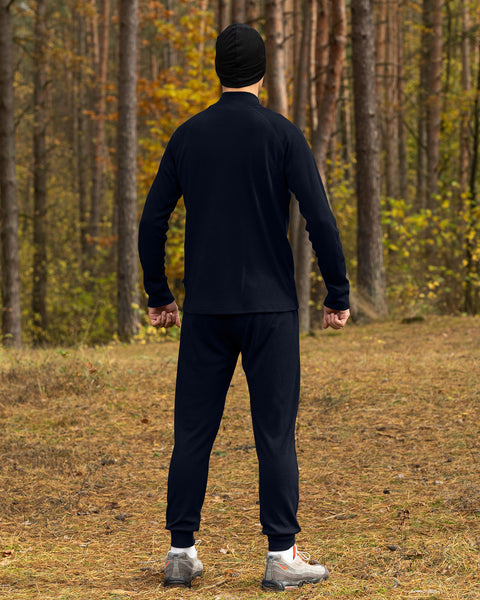 Herre joggebukser i sweatshirtstof 250 g/m² Mørkeblå