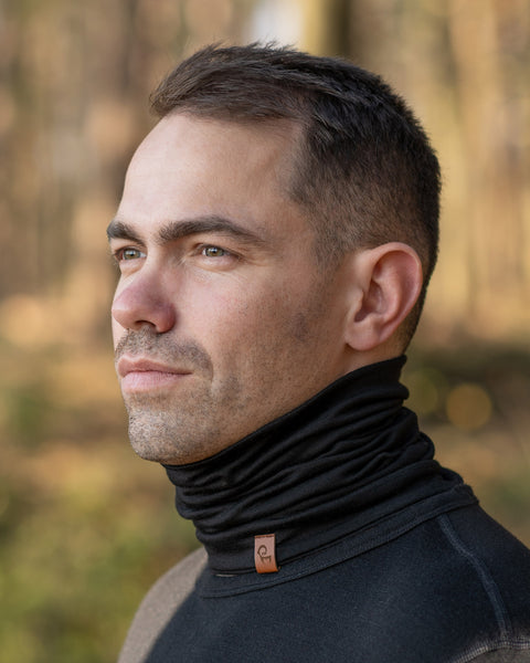 Herre Merino Halsedisse / Ansigtsmaske Sort