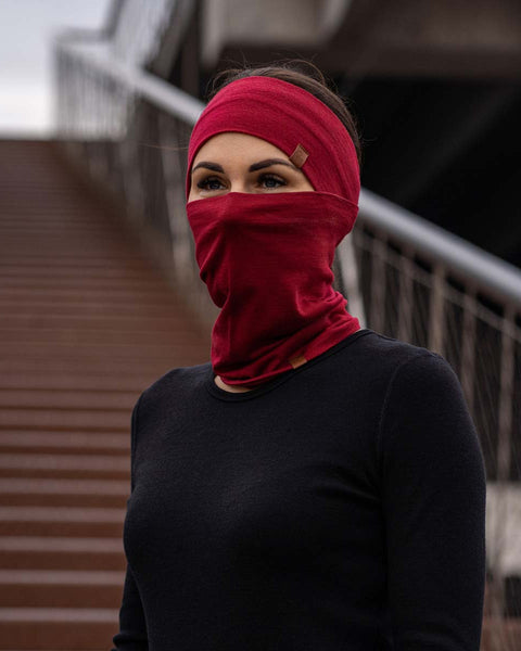 Sæt med pandebånd og halsedisse til kvinder Royal Kirsebær