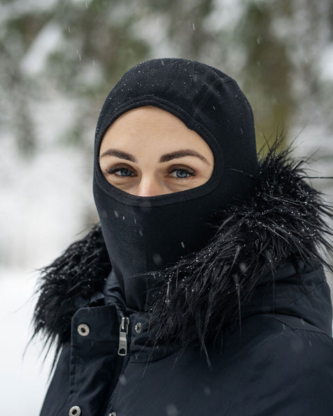 Women's Merino 250 Balaclava Face Cover Black