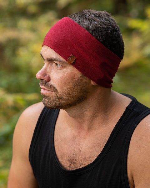 Men's Merino Headband Royal Cherry