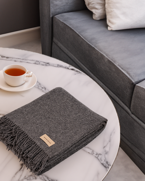 Naturligt uldtæppe Milan Mørkegrå