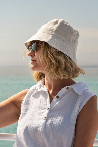 Linen Bucket Hat - Natural