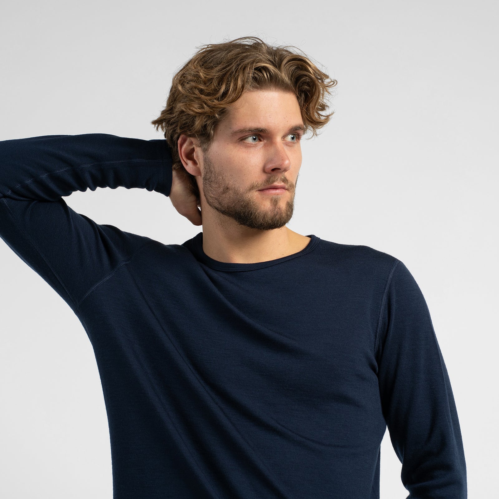 Men's 250 Thermal Long Sleeve Top Navy Blue
