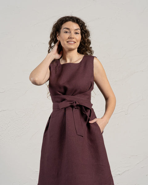 Ærmeløs Obi-omslagskjole Hailey Skygge Lilla