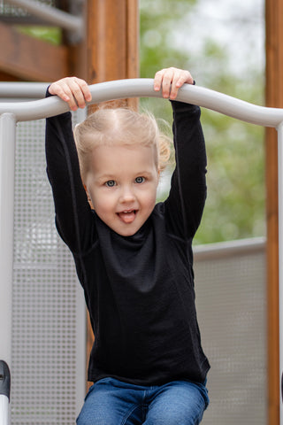 Kids' 160 Thermal Long Sleeve Crew Black - 1-2Y / Black