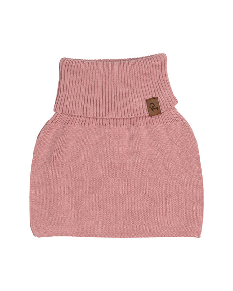 The menique kids' cotton knit dickie in candy pink color, in a white background.