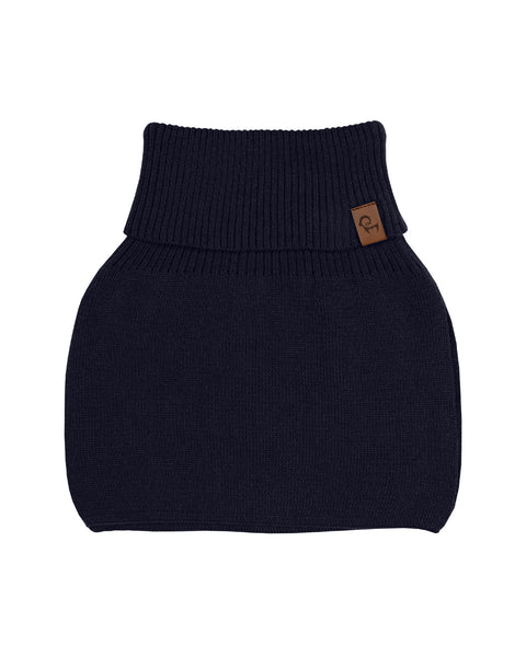 the menique kids' cotton knit dickie in blue color in a white background.