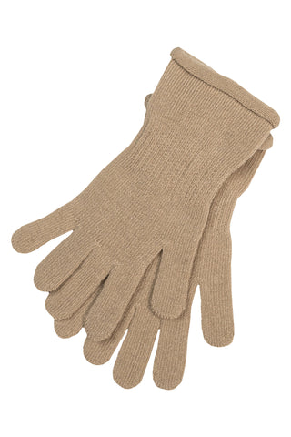 Børne Strikkede Handsker Bomuld - 1-3 år / Beige