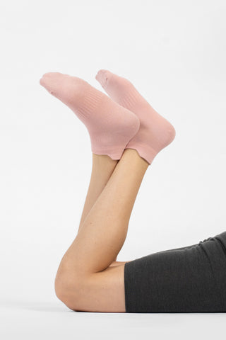 Kids' Natural Cotton Everyday Ankle Socks - 3-4 Y / Dusty Pink