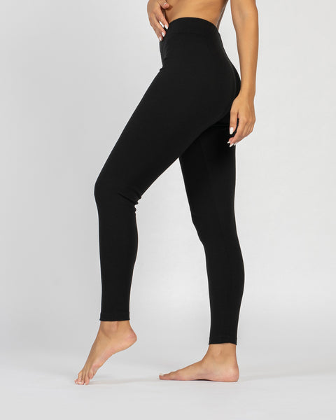 Dame 250 Langærmet &amp; Leggings 2-delt Sort