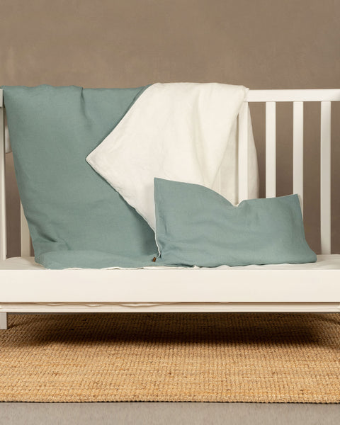 Linen Kids' Pillowcase Cloudy Blue