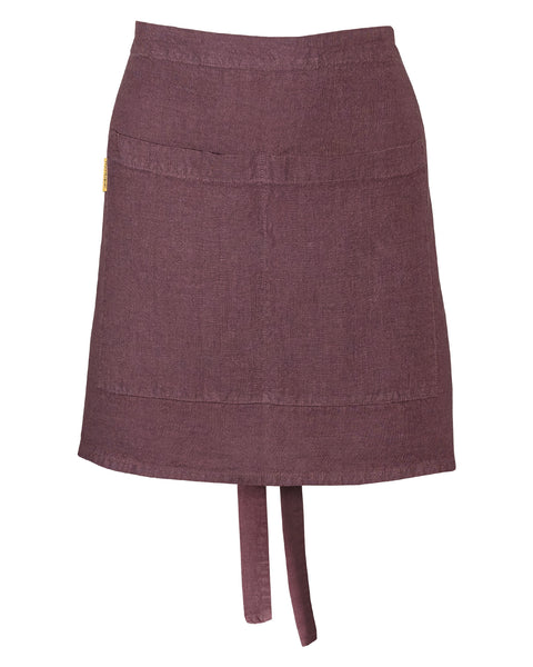 Linen half apron with pocket