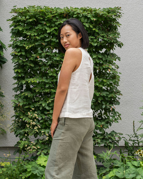 Hørbluse med høj hals Nina Ren Hvid