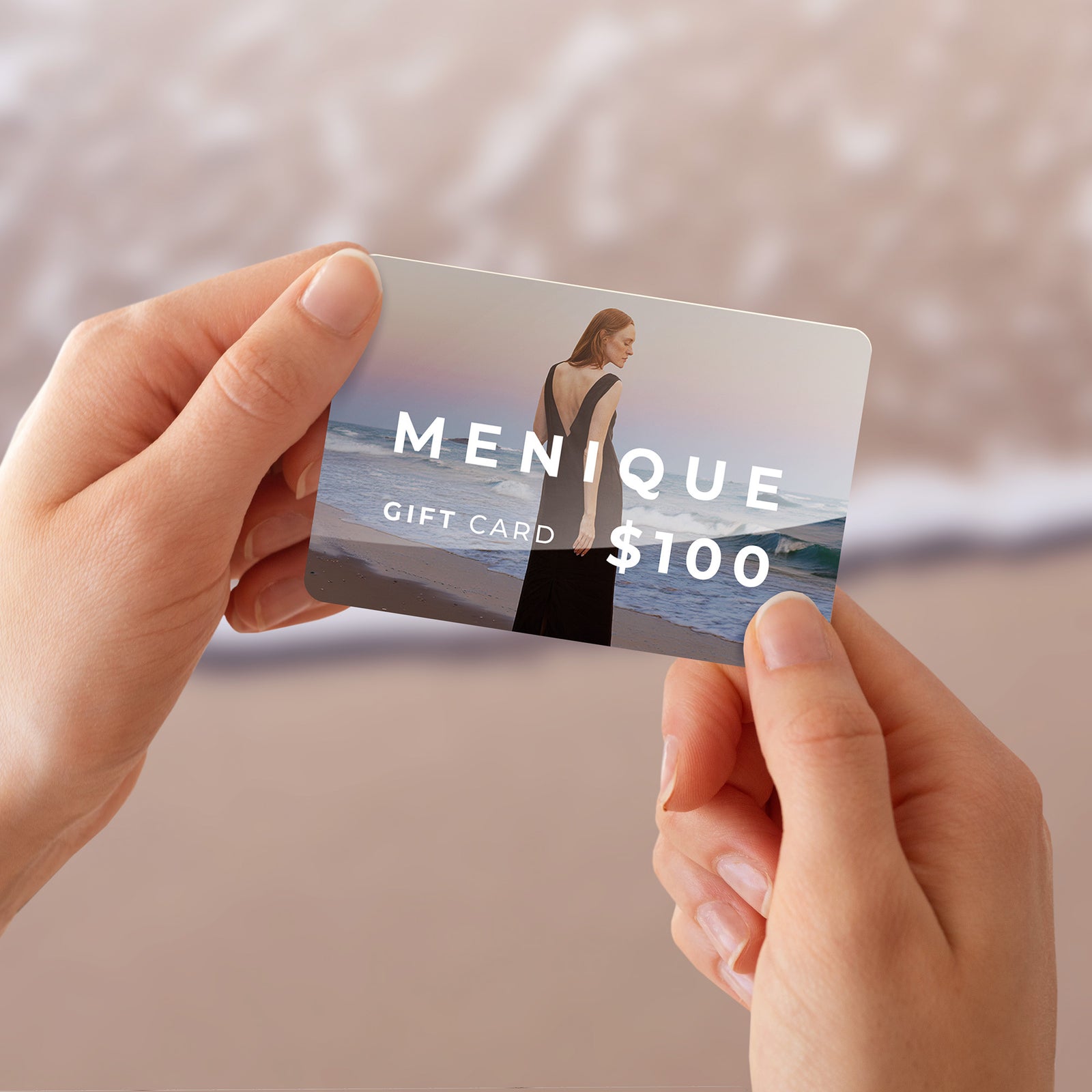 menique gavekort billede på hvid baggrund