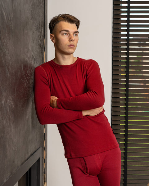 Herre 250 Termo Langærmet Trøje Royal Kirsebær