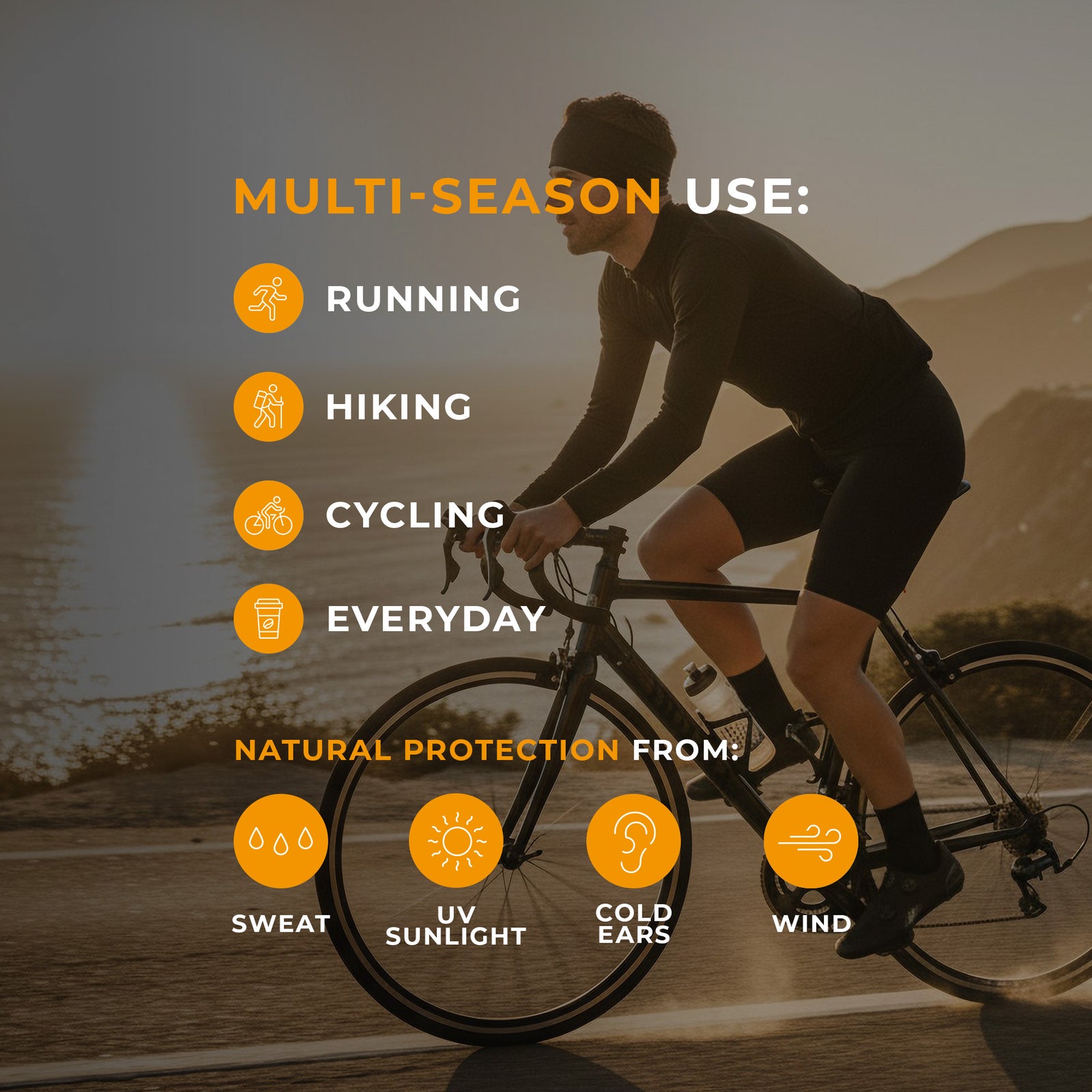 Herre pandebånd i merinould Royal Cherry