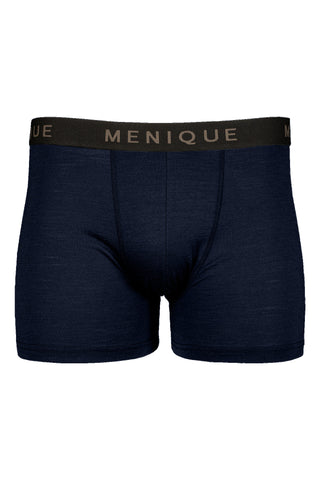 Men's Merino Short Boxer Briefs - S / Navy Blue