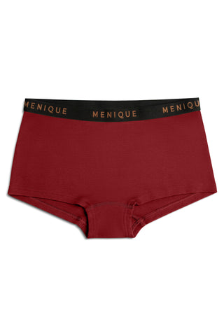 Dame Merino Boyleg Boxer Trusser - XS / Kirsebærrød