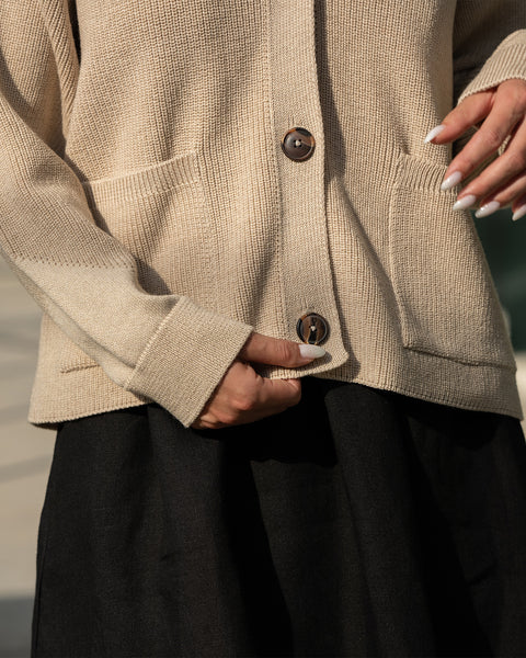 Damecardigan i merinould Hazel