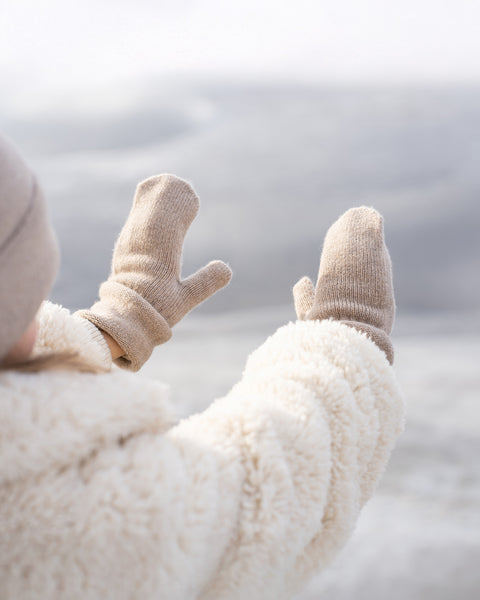 Børnevotter Strikket Merinould &amp; Kashmir