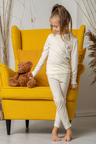 Børnebukser 160 Merino Naturlig - 98/104 / Natur