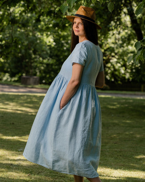 Smock Dress Maria Cloudy Blue