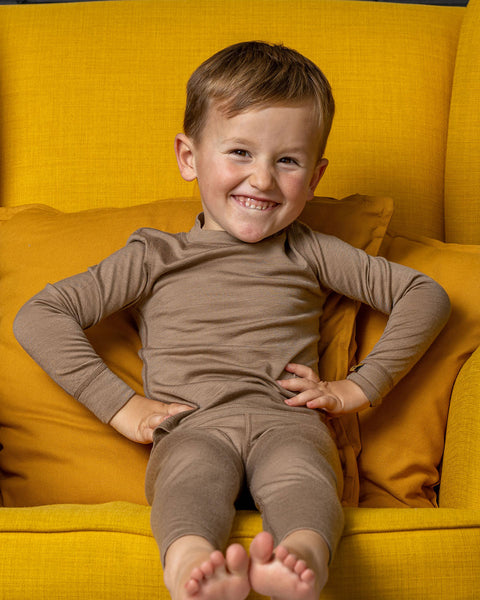Børns lette 160 langærmede crew Beige