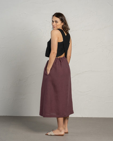 Krydsryg Kort Top Serena Sort