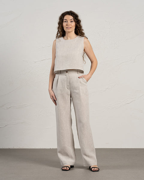 Cross Back Croptop Serena Naturlig