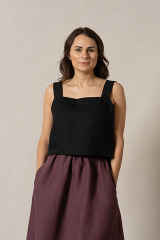 Forklæde Croptop - XS / Sort