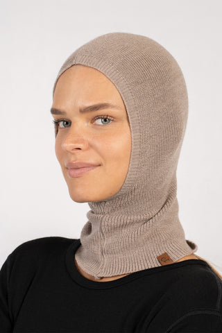 Merinoulds inderbalaclava til kvinder - Onesize / Creamy Beige