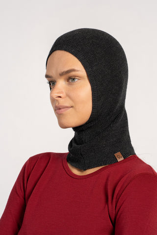 Merinoulds inderbalaclava til kvinder - Onesize / Dark Gray