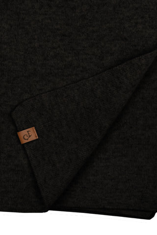 Women's Knit Scarf Cashmere Blend - One Size / Black