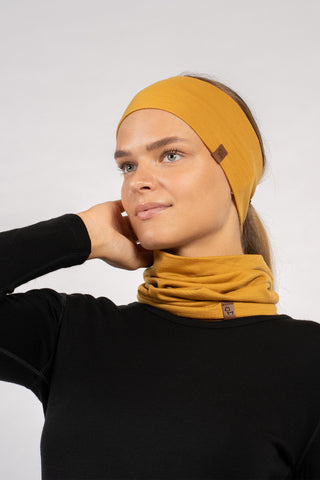 Women's Headband & Gaiter 2-Piece Yellow - One Size / Yellow