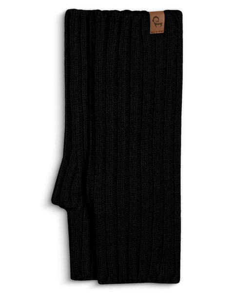 Packshot af menique damehåndleds handsker i farven sort på hvid baggrund