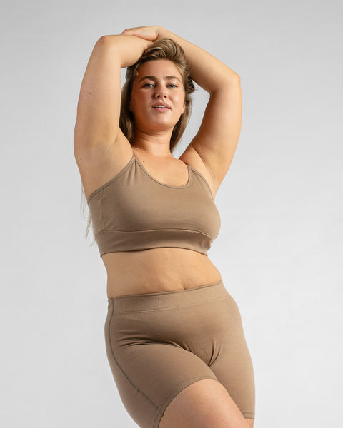 Women's Natural 100% Merino Wool Bralette