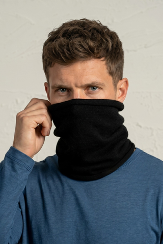 Men's Knit Snood Neck Gaiter - One Size / Black