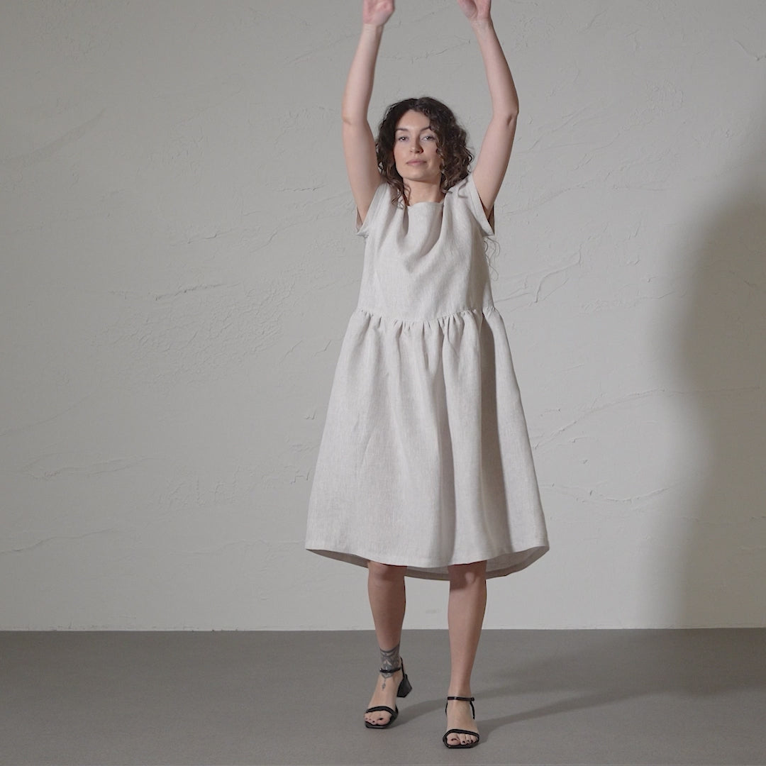 Smock Dress Cecilia Almond Brown