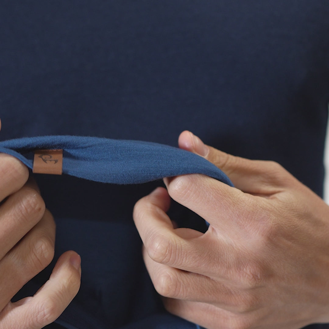 Herre Merino Hue Denim