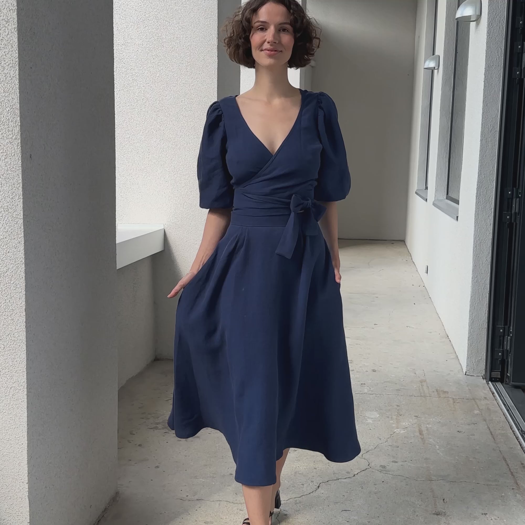 Linned cirkelskjørt Evelyn